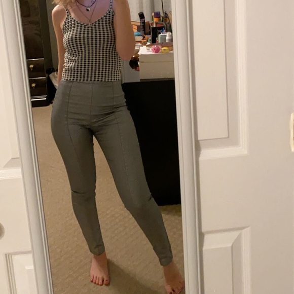 H&M Silver Super Skinny High Waisted Zip-Up Jeans - Picture 3 of 16